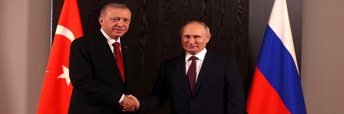 Vladimir Putin with President of Türkiye Recep Tayyip Erdoğan